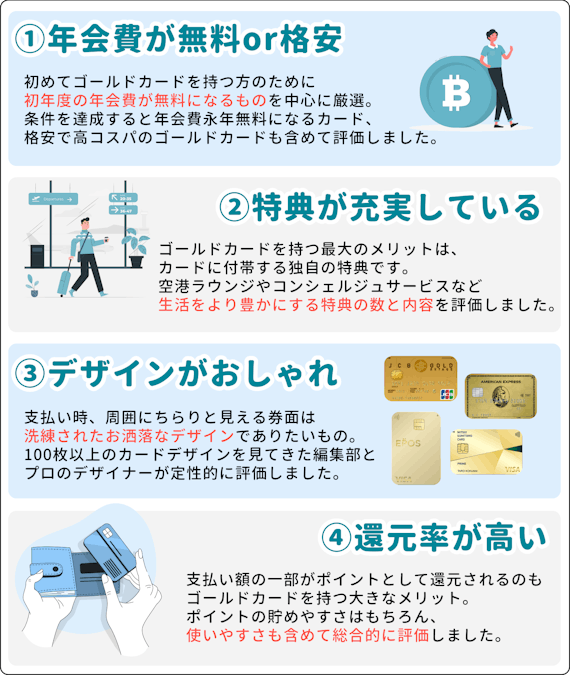 プロ厳選】年会費無料ゴールドカードおすすめ12選｜初年度無料・条件付き・インビテーション - ゴールドカード - クレジットカード ＋｜おすすめクレカランキング・比較情報メディア