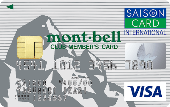 mont-bell CLUB MEMBER'Sカード セゾン